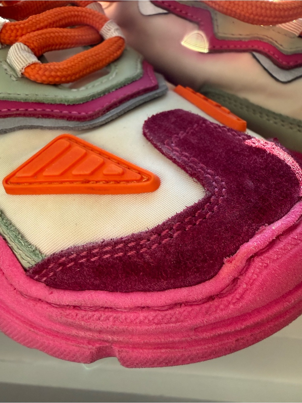 Dolce & Gabbana Kids Pink, Orange & Cream Chunky Sneakers - Picture 3 of 11